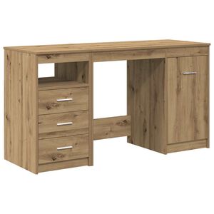 vidaXL Radni stol s ormarićem Artisan hrast, inženjersko drvo