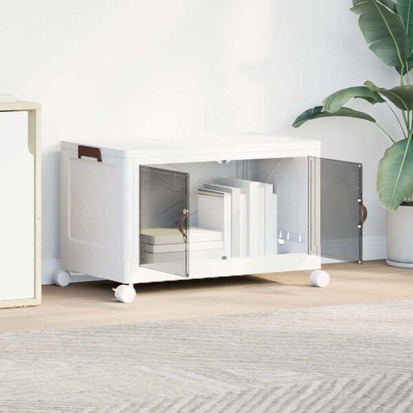 vidaXL Složiva kutija za pohranu s kotačima 75 L 64x40x41 cm