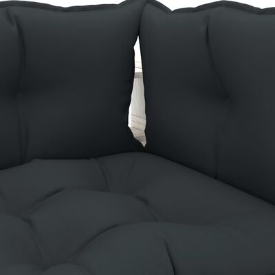 vidaXL Kutna vrtna sofa od paleta s antracit jastucima drvena
