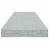vidaXL Plutajuća zidna polica siva boja betona 80 x 23,5 x 3,8 cm MDF