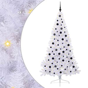 vidaXL Umjetno božićno drvce s stalakom Bijelo 210 cm PVC i čelik
