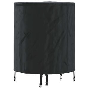 vidaXL Pokrov za stol 62 x 62 x 70 cm tkanina Kružni Vodootporan Crna