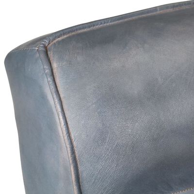 vidaXL Fotelja 60 x 75 x 90 cm od prave kozje kože siva