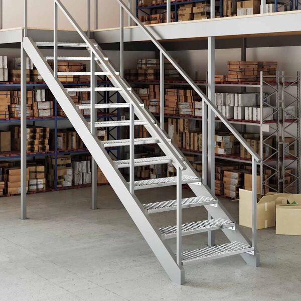 vidaXL Re&scaron;etkasta stepenica 80 x 24 x 7 cm od pocinčanog čelika