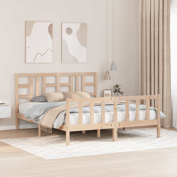 vidaXL Okvir kreveta bez madraca 160 x 200 cm od masivne borovine