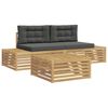 vidaXL 4 kom. Set vanjskih sofa Poliester Bijela