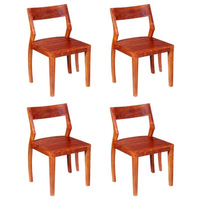 vidaXL Blagovaonske stolice od masivnog bagremovog drva i šišama 4 kom
