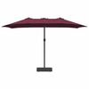 vidaXL Vrtni suncobran Bordeaux Crvena 385 x 209 x 244 cm