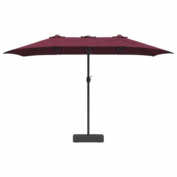 vidaXL Vrtni suncobran Bordeaux Crvena 385 x 209 x 244 cm