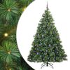 vidaXL Umjetno božićno drvce s stalakom Zelena 210 cm PE i PVC
