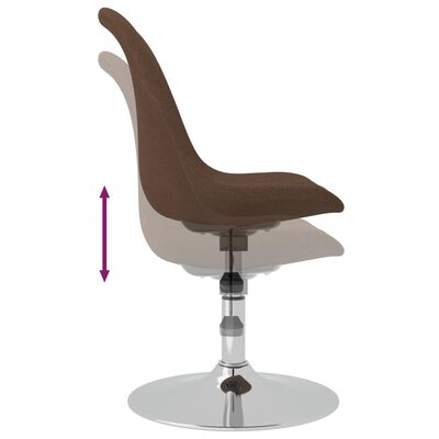 vidaXL Okretne blagovaonske stolice od tkanine 6 kom smeđe
