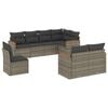 vidaXL 8-dijelni set vrtnih sofa od poliratana s jastucima sivi