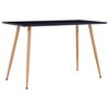vidaXL Blagovaonski stol crni i boja hrasta 120 x 60 x 74 cm MDF