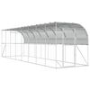 vidaXL Kavez za piletinu uz zid Srebrna 600 x 150 x 215 cm