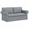 vidaXL Sofa 2 pcs Svijetlo siva 175 x 82 x 80 cm tkanina
