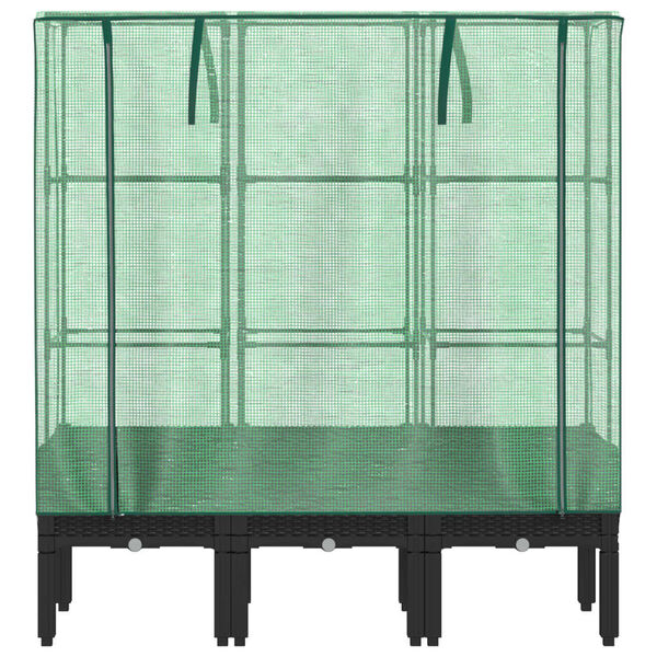 vidaXL Povi&scaron;ena gredica s pokrovom za staklenik 120 x 40 x 140 cm