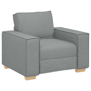 vidaXL Sofa fotelja svijetlo siva 60 cm tkanina