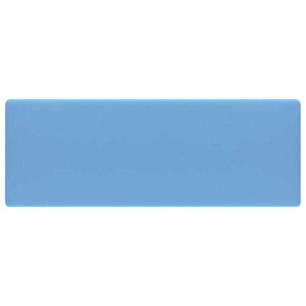 vidaXL Luksuzni četvrtasti umivaonik mat tamnoplavi 41x41 cm keramički