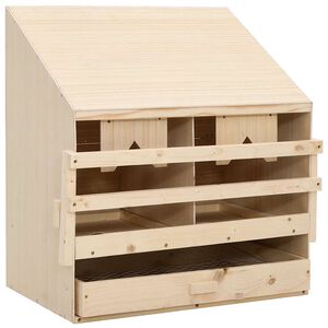 vidaXL Gnijezdo za koko&scaron;i s 2 odjeljka 63x40x65 cm masivna borovina