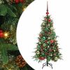 vidaXL Umjetno božićno drvce s nogom s stalakom Zelena 120 cm PE i PVC