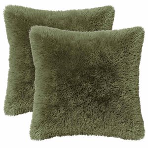 vidaXL Presvlaka za jastuk 2 pcs HEERLEN Zelena 30 x 30 cm PV flis