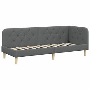 vidaXL Kutni okvir kreveta Tamno siva 80 x 200 cm tkanina