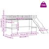 vidaXL Krevet na kat za djecu s toboganom Crna i antracit 107 x 200 cm