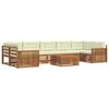 vidaXL Set vanjskih sofa s jastukom 8 pcs Prirodna i krem