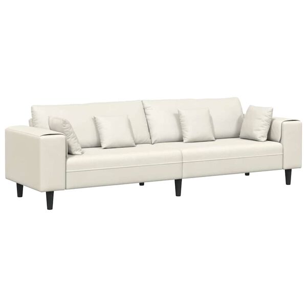 vidaXL Sofa s jastukom Krema 250 x 77 x 76 cm Bar&scaron;un