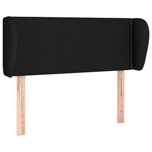 vidaXL Uzglavlje s u&scaron;ima crno 83x23x78/88 cm od tkanine