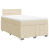 vidaXL Krevet s oprugama i madracem krem 120 x 200 cm od tkanine