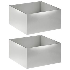 vidaXL Vrtna saksija 2 kom. Srebrna 80 x 80 x 40 cm Nehrđajući čelik