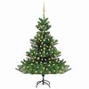 vidaXL Umjetno drvce kavka&scaron;ka jela LED s kuglicama zeleno 180 cm
