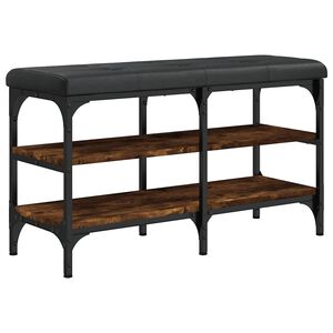 vidaXL Klupa za cipele boja hrasta 82 x 32 x 47 cm konstruirano drvo