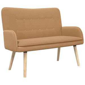 vidaXL Sofa za dvije osobe Bež 115 x 61 x 87 cm Boucl&eacute;