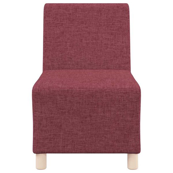 vidaXL Modularna sofa bez naslona za ruke, vino crvena, 55 cm, tkanina