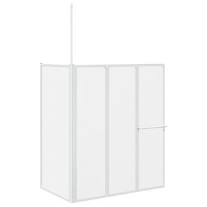 Zaslon za tu&scaron;-kadu L-oblika 70 x 120 x 137 cm 4 panela sklopivi