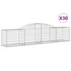 vidaXL Lučne gabionske ko&scaron;are 30 kom 300x50x60/80 cm pocinčano željezo