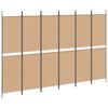 vidaXL Razdjelnik prostora s 6 panela Bež 300 x 200 cm Tkanina