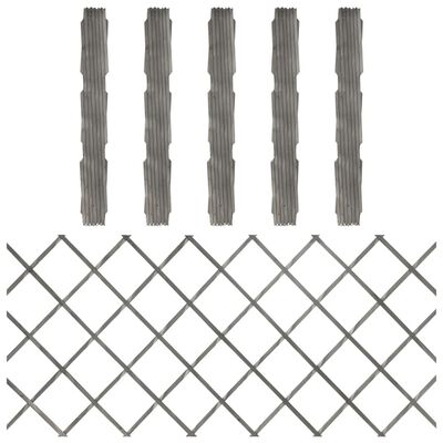 vidaXL Rešetkaste ograde 5 kom sive od masivne jelovine 180 x 80 cm