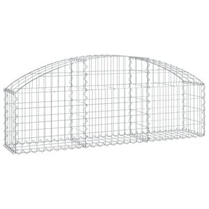 vidaXL Gabionska ko&scaron;ara s lukom 150x30x40/60 cm pocinčano željezo