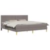vidaXL Okvir kreveta s madracem Sivosmeđa 200 x 200 cm Poliester