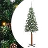 vidaXL Mr&scaron;avo božićno drvce Zelena 180 cm PVC i čvrsto drvo bora