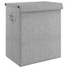 vidaXL Sklopiva ko&scaron;ara za rublje siva 51x34,5x59,5 cm umjetno platno