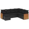 vidaXL 7-dijelni set vrtnih sofa od poliratana s jastucima crni