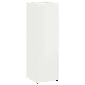 vidaXL Stalak za ki&scaron;obran s pohranom Bijelo 15,5 x 15,5 x 49 cm Metal