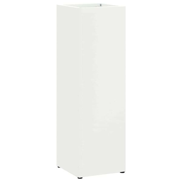 vidaXL Stalak za ki&scaron;obran s pohranom Bijelo 15,5 x 15,5 x 49 cm Metal