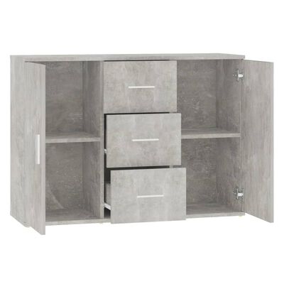 vidaXL Komoda siva boja betona 91 x 29,5 x 65 cm od konstruiranog drva