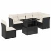 vidaXL 7-dijelni set vrtnih sofa od poliratana s jastucima crni