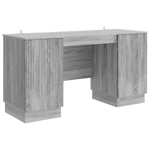 vidaXL Stol s policom Siva sonoma 142,5 x 50 x 75 cm Konstruirano drvo